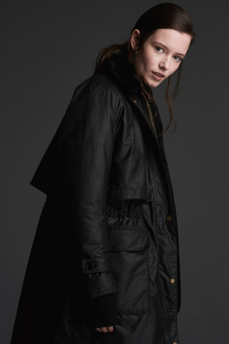 Barbour floree discount wax coat black